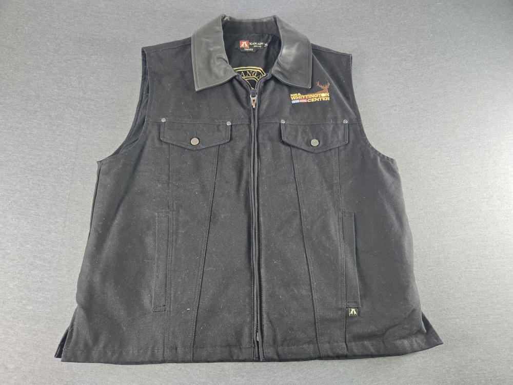 Kakadu Vest Mens XL Black Canvas NRA Whittington Center Hunting Holster 11MV03